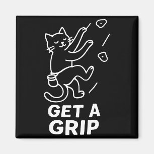 Lustige Katze Felsklettern Halt Dich Fest Magnet