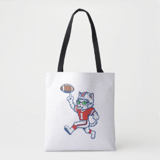 Lustige Katze Football-Spieler