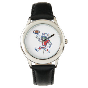 Lustige Katze Football-Spieler Armbanduhr