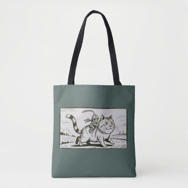 Lustige Katze Frosch Meme Mittelalterlich Vintage  (Vorderseite)
