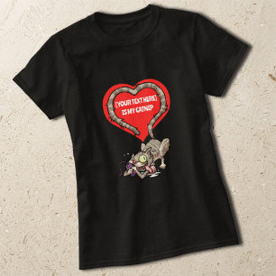 Lustige Katze Fügen Sie Ihren eigenen Text hinzu V T-Shirt