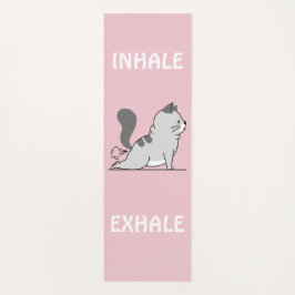 lustige Katze-Furz inhalieren Exhale pink Yogamatte