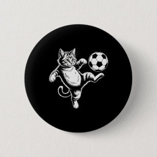 Lustige Katze Fußball Ll Grafik Männer Frauen Mädc Button