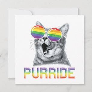 Lustige Katze Gay Pride Regenbogen Sonnenbrille LG Einladung