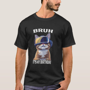 Lustige Katze Geburtstag Jungen Erwachsene Kinder  T-Shirt