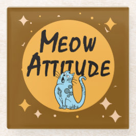 lustige Katze Glasuntersetzer