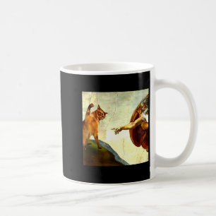 Lustige Katze Gott Schöpfung Adams Meme Jesus Chri Kaffeetasse