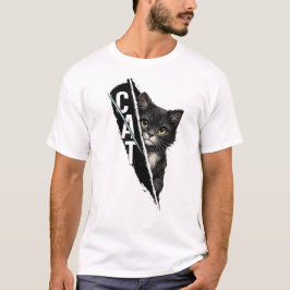 Lustige Katze Graphic Design – Moderne Künstlerisc T-Shirt