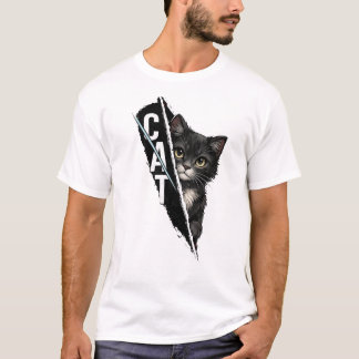 Lustige Katze Graphic Design – Moderne Künstlerisc T-Shirt