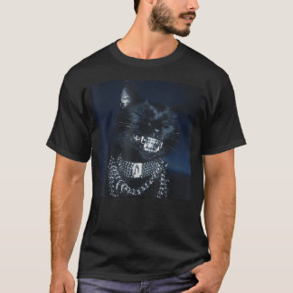 Lustige Katze Grillz Meme Kitten Lachendes Gehirn T-Shirt