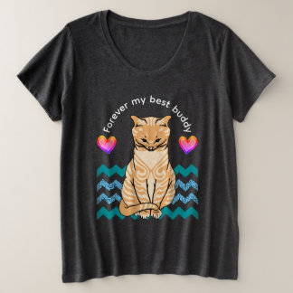 lustige Katze Große Größe T-Shirt
