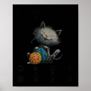 Lustige Katze häkle ich, damit ich Leute nicht erw Poster