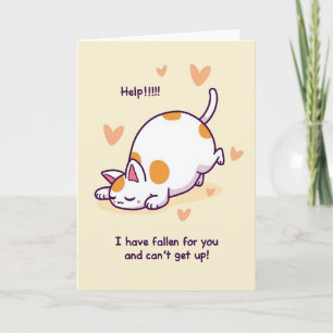 Lustige Katze Hat Sich In Dich Verliebt Karte