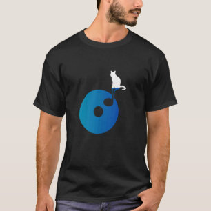 lustige Katze hört Musik Retro VU-Meter HI-FI Ster T-Shirt