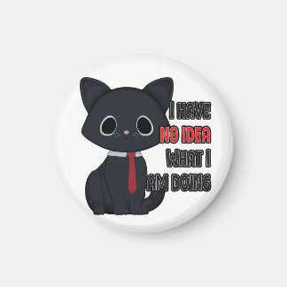 Lustige Katze, ich habe keine Ahnung Magnet