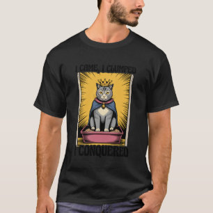 Lustige Katze Ich kam Ich stampfte Ich eroberte Ka T-Shirt