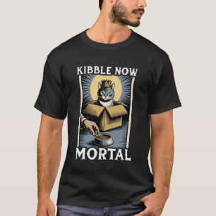 Lustige Katze in der Box frißt jetzt sterbliche Ka T-Shirt