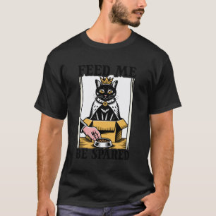Lustige Katze in der Box Füttere mich, um verschon T-Shirt