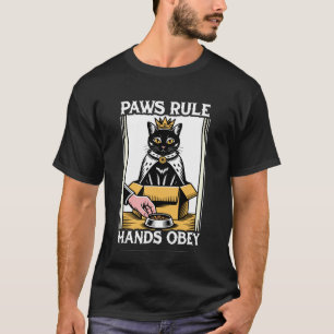 Lustige Katze in der Box Pfoten regieren Hände geh T-Shirt