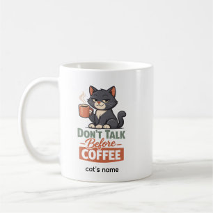 Lustige Katze Kaffeeliebhaber Tasse