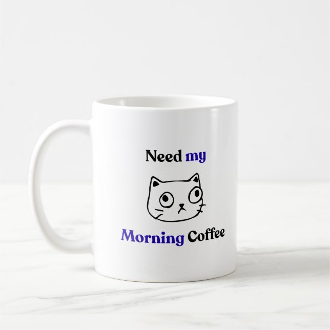 Lustige Katze  Kaffeetasse (Links)