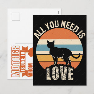 Lustige Katze, Katzenmutter, Frauenkatze Geschenk Feiertagspostkarte