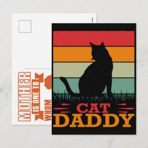 Lustige Katze, Katzenmutter, Frauenkatze Geschenk Feiertagspostkarte