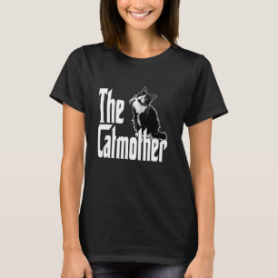 Lustige Katze Katzenmutter Schwarz-Weiß-Katze Mutt T-Shirt