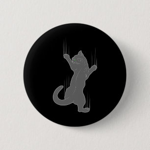 Lustige Katze Klettert Katzenkratzliebhaber-Kitty- Button
