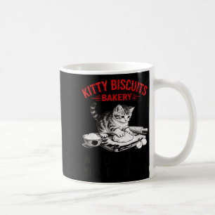 Lustige Katze knetet Teig Wir kneten sie Du brauch Kaffeetasse