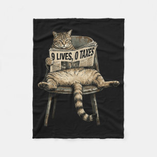 Lustige Katze lebt Steuern Humor Grafik Kunst Fleecedecke
