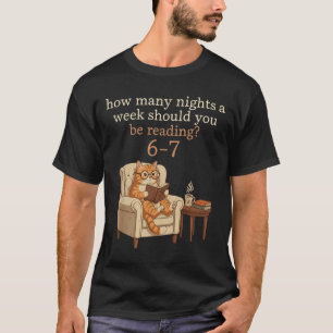 Lustige Katze liest 6-7 Meme Englischlehrer Buch L T-Shirt
