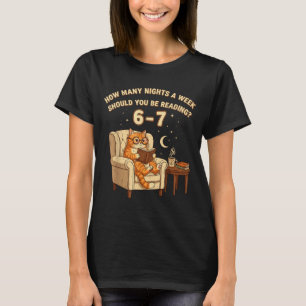 Lustige Katze liest 6-7 Meme Englischlehrer Buchli T-Shirt