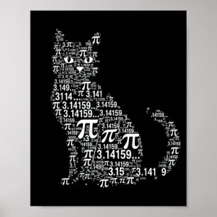 Lustige Katze Mathe Liebhaber Geek Design  Poster