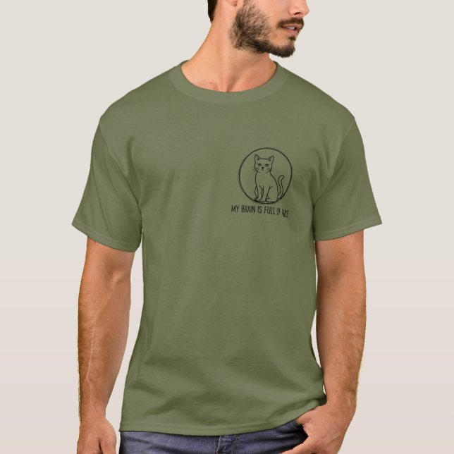 Lustige Katze - Mein Gehirn Ist Voller Tabs T-Shir T-Shirt (Vorderseite)