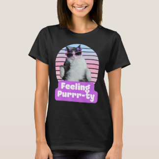 Lustige Katze Meme Kätzchen Feline Gefühl Schnur T-Shirt