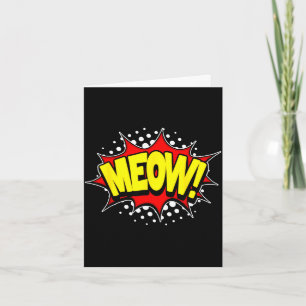 Lustige Katze miaut! Verb Aktionswort Comic-Book-S Karte