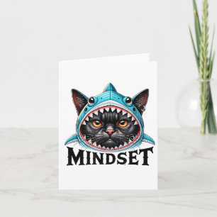 Lustige Katze, Mindset Motivationsspruch, Hai Karte