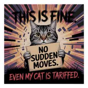 Lustige Katze, mir geht's gut Geschenk Poster