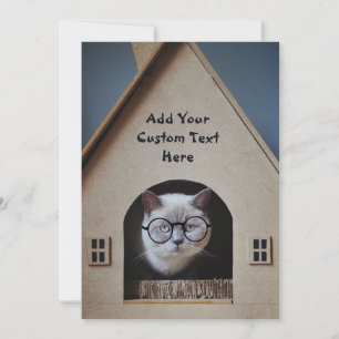 Lustige Katze mit Brille - personalisieren Sie mit