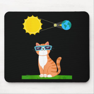 Lustige Katze mit Eclipse Gles Katzenbesitzer Sola Mousepad