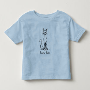 Lustige Katze mit hochmütigem Ausdruck Ich habe da Kleinkind T-shirt
