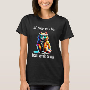 Lustige Katze mit Sonnenbrille, Katzen nicht mit H T-Shirt