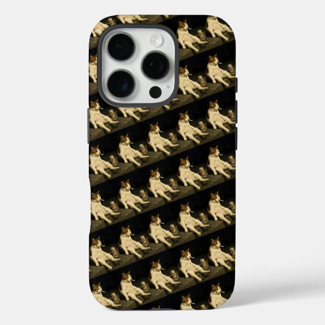 Lustige Katze mit Zigarette Gen Z Meme Case-Mate iPhone Hülle (Rückseite)