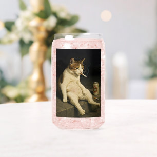 Lustige Katze mit Zigarette Gen Z Meme Dosenglas