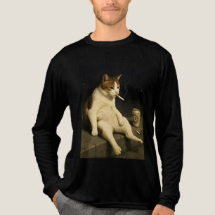 Lustige Katze mit Zigarette Gen Z Meme Tri-Blend Shirt