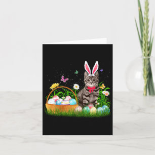 Lustige Katze Ostertag Hase Eier Karte