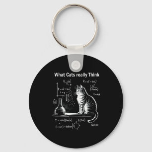 Lustige Katze Physik Humor Design Was Katzen Wirkl Schlüsselanhänger