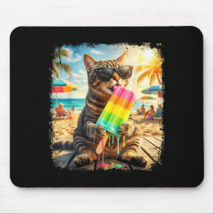 Lustige Katze Popsicle Sommer Tier Sonnenbrille Me Mousepad
