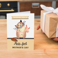 Lustige Katze "Purr-fect" Muttertag